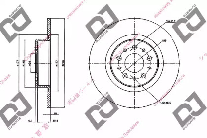 Тормозной диск DJ PARTS BD1934